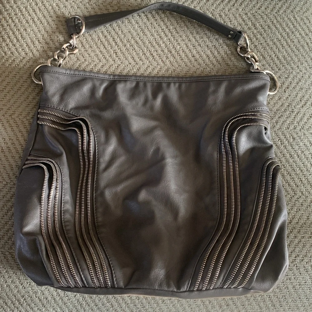 Olivia + Joy Slouchy Hobo Zipper Detail Shoulder Bag